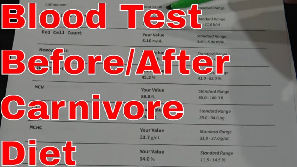 Picture of: BLOOD TEST Results After  Days On The Carnivore Diet