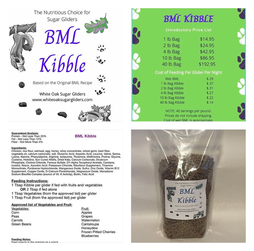 Picture of: BML Kibble (smaller bags)  whiteoaksugargliders